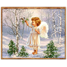 Load image into Gallery viewer, Little Angel 30x25cm(canvas) partial round drill diamond painting
