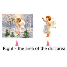 Load image into Gallery viewer, Little Angel 30x25cm(canvas) partial round drill diamond painting

