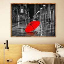 Load image into Gallery viewer, Street Umbrella 30x25cm(canvas) partial round drill diamond painting
