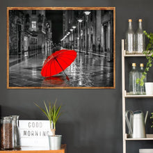 Load image into Gallery viewer, Street Umbrella 30x25cm(canvas) partial round drill diamond painting
