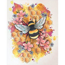 Load image into Gallery viewer, Bee 40x30cm(canvas) full round drill diamond painting
