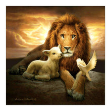 Load image into Gallery viewer, Lion 30x30cm(canvas) full round drill diamond painting
