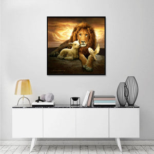 Lion 30x30cm(canvas) full round drill diamond painting