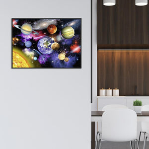 Novelty Planets 40x30cm(canvas) full round drill diamond painting