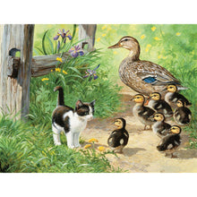 Load image into Gallery viewer, Village Cat Ducks 40x30cm(canvas) full round drill diamond painting
