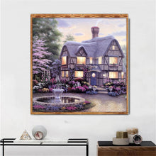 Load image into Gallery viewer, Lighting Warm House 30x30cm(canvas) partial round drill diamond painting
