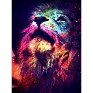 Novelty Lion 30x40cm(canvas) full square drill diamond painting