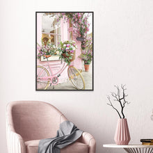 Load image into Gallery viewer, Pink Bicycle 40x30cm(canvas) full round drill diamond painting
