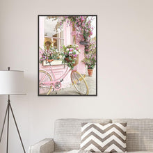 Load image into Gallery viewer, Pink Bicycle 40x30cm(canvas) full round drill diamond painting
