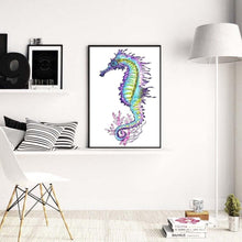 Load image into Gallery viewer, Sea Horse 40x30cm(canvas) full square drill diamond painting
