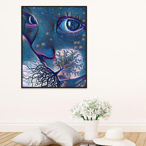 Novelty Face 40x30cm(canvas) full round drill diamond painting