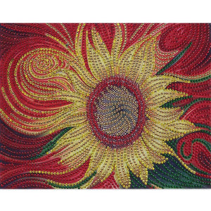 Sunflower 30x25cm(canvas) beautiful special shaped drill diamond painting