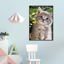 Load image into Gallery viewer, Kitten 30x40cm(canvas) full round drill diamond painting
