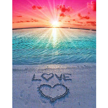 Load image into Gallery viewer, Love Beach 40x30cm(canvas) full round drill diamond painting

