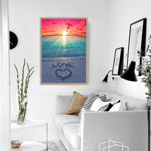 Load image into Gallery viewer, Love Beach 40x30cm(canvas) full round drill diamond painting
