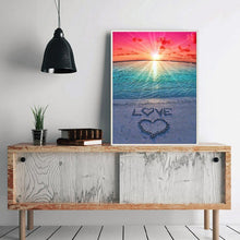Load image into Gallery viewer, Love Beach 40x30cm(canvas) full round drill diamond painting

