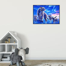 Load image into Gallery viewer, White Tigers 40x30cm(canvas) full round drill diamond painting
