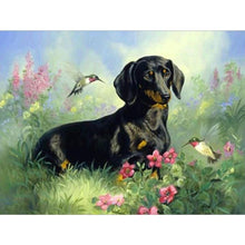 Load image into Gallery viewer, Dog 20x25cm(canvas) partial round drill diamond painting
