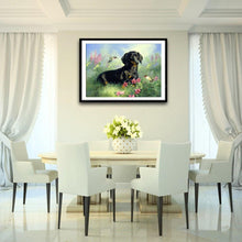 Load image into Gallery viewer, Dog 20x25cm(canvas) partial round drill diamond painting
