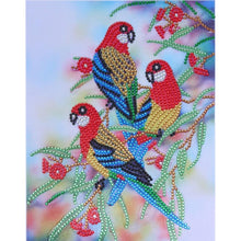 Load image into Gallery viewer, Parrot 30x25cm(canvas) beautiful special shaped drill diamond painting
