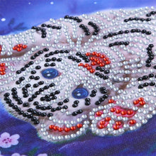 Load image into Gallery viewer, White Tiger 30x25cm(canvas) beautiful special shaped drill diamond painting
