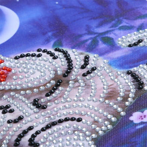 White Tiger 30x25cm(canvas) beautiful special shaped drill diamond painting