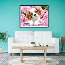 Load image into Gallery viewer, Lovely Dog 40x30cm(canvas) full round drill diamond painting
