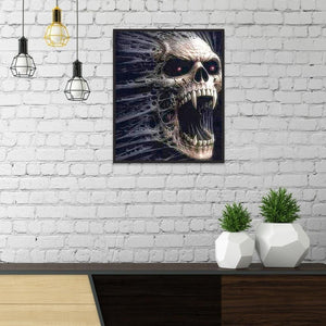 Skull 30x40cm(canvas) full round drill diamond painting