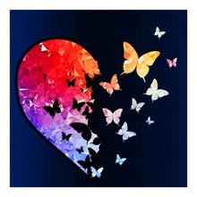 Load image into Gallery viewer, Butterfly Heart 30x30cm(canvas) full round drill diamond painting
