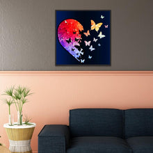 Load image into Gallery viewer, Butterfly Heart 30x30cm(canvas) full round drill diamond painting
