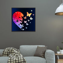 Load image into Gallery viewer, Butterfly Heart 30x30cm(canvas) full round drill diamond painting
