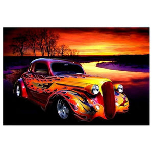 Car 40x30cm(canvas) full round drill diamond painting