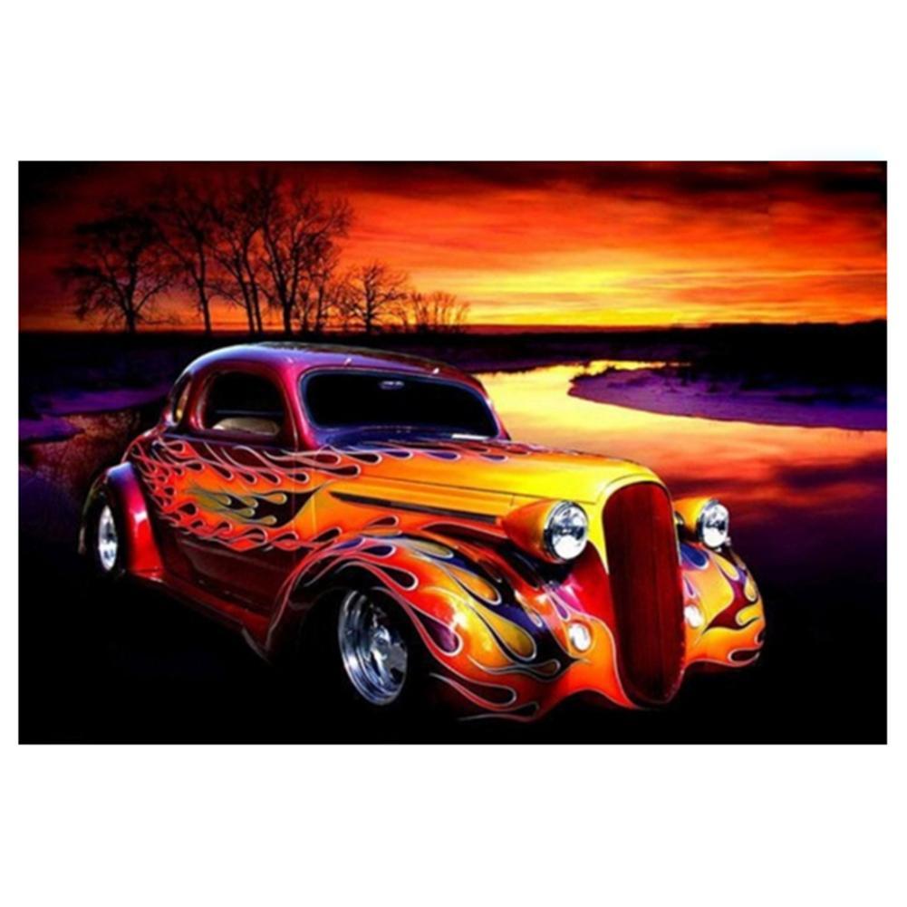 Car 40x30cm(canvas) full round drill diamond painting
