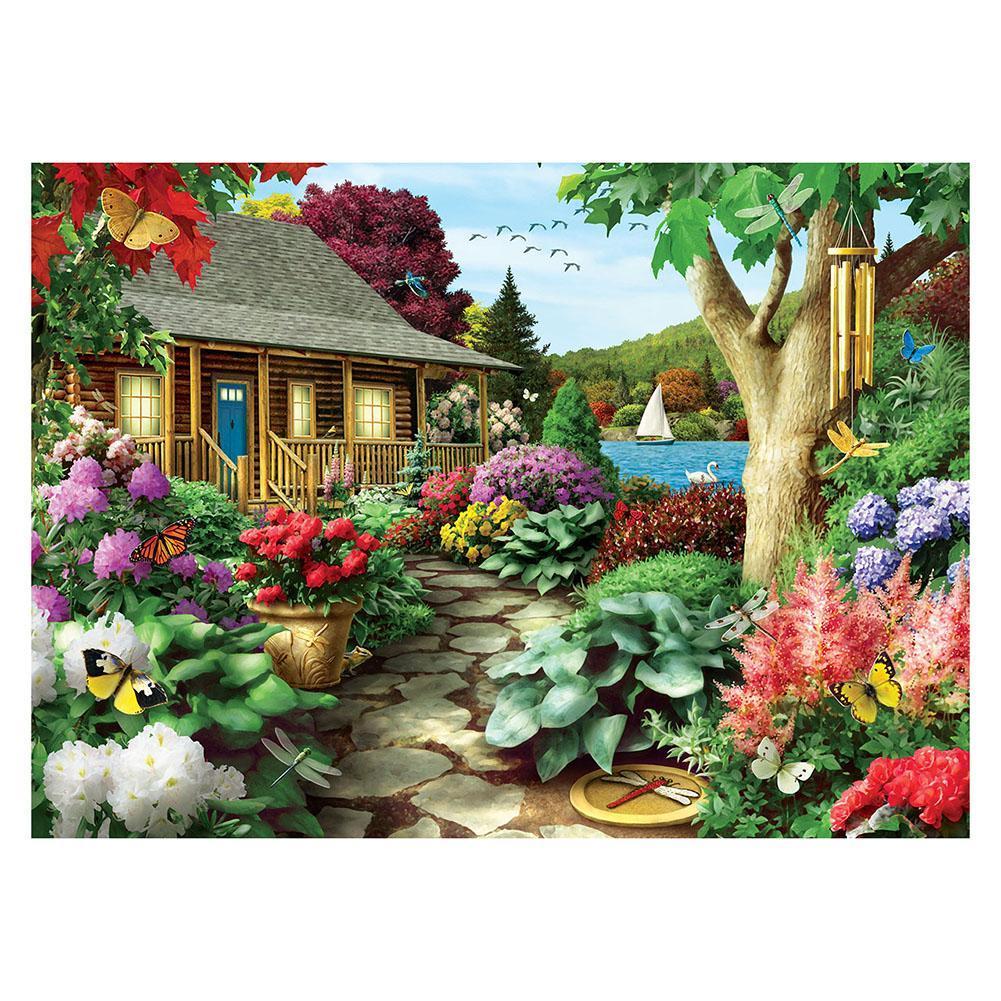 Garden 40x30cm(canvas) full round drill diamond painting
