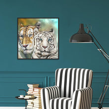 Load image into Gallery viewer, Double Tigers 30x30cm(canvas) full round drill diamond painting
