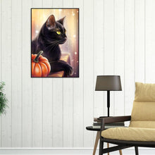 Load image into Gallery viewer, Black Cat 30x40cm(canvas) full round drill diamond painting
