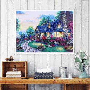 Quiet House 40x30cm(canvas) beautiful special shaped drill diamond painting