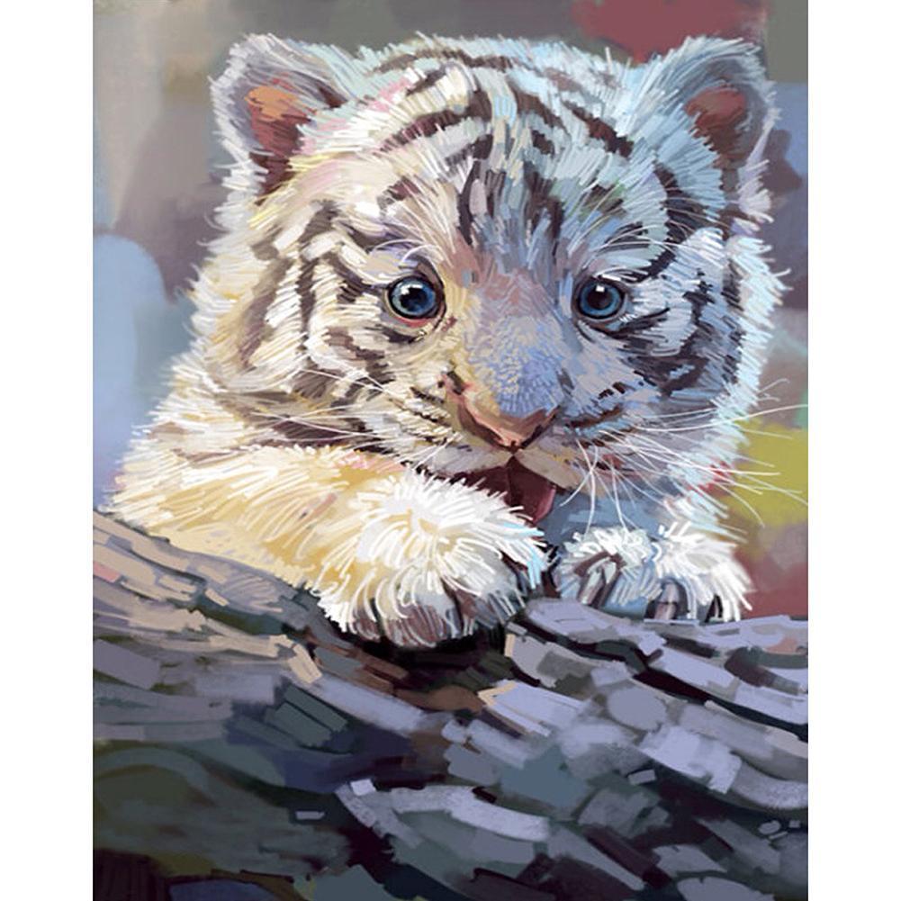 Baby Tiger 25x30cm(canvas) partial round drill diamond painting