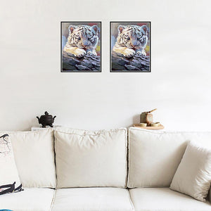 Baby Tiger 25x30cm(canvas) partial round drill diamond painting