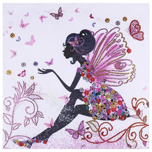 Load image into Gallery viewer, Butterfly Fairy 40x40cm(canvas) beautiful special shaped drill diamond painting
