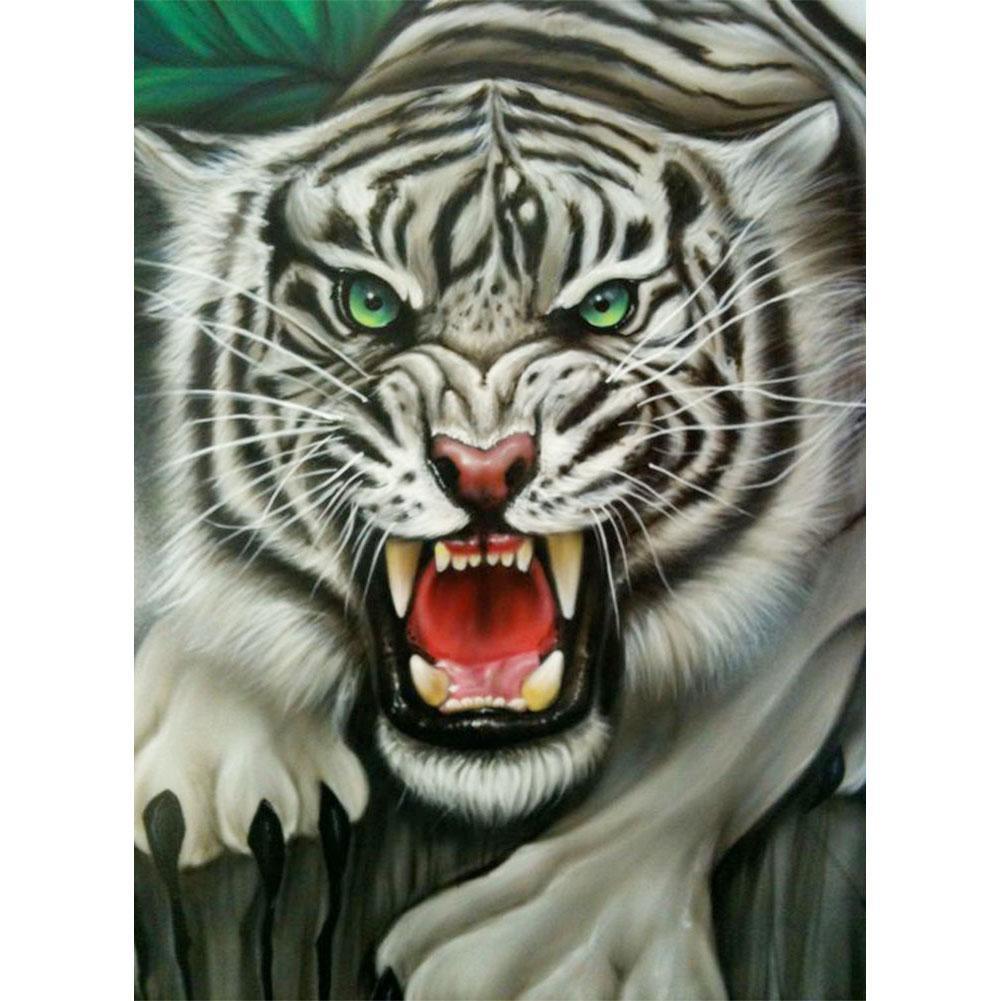 Fierce Tiger 30x40cm(canvas) full round drill diamond painting