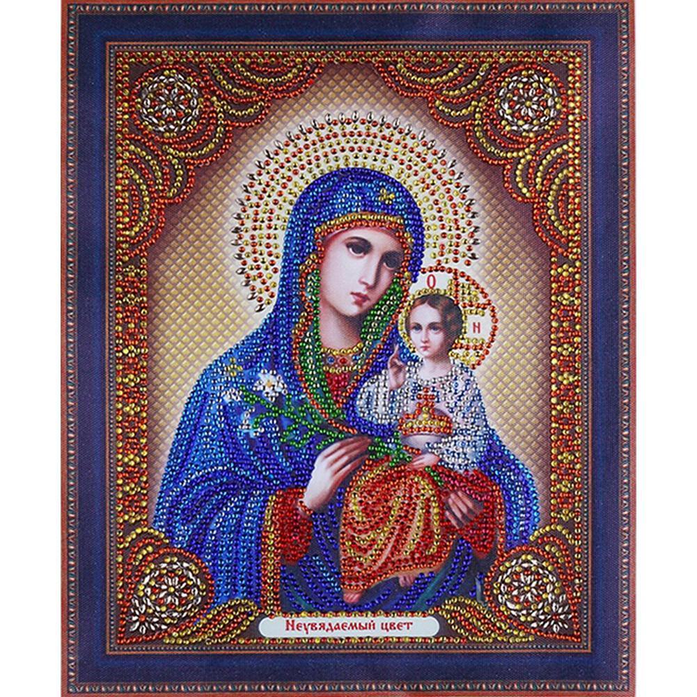 Religion 33x27cm(canvas) beautiful special shaped drill diamond painting