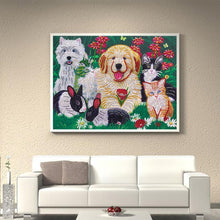 Load image into Gallery viewer, Cats Dogs 30x40cm(canvas) beautiful special shaped drill diamond painting
