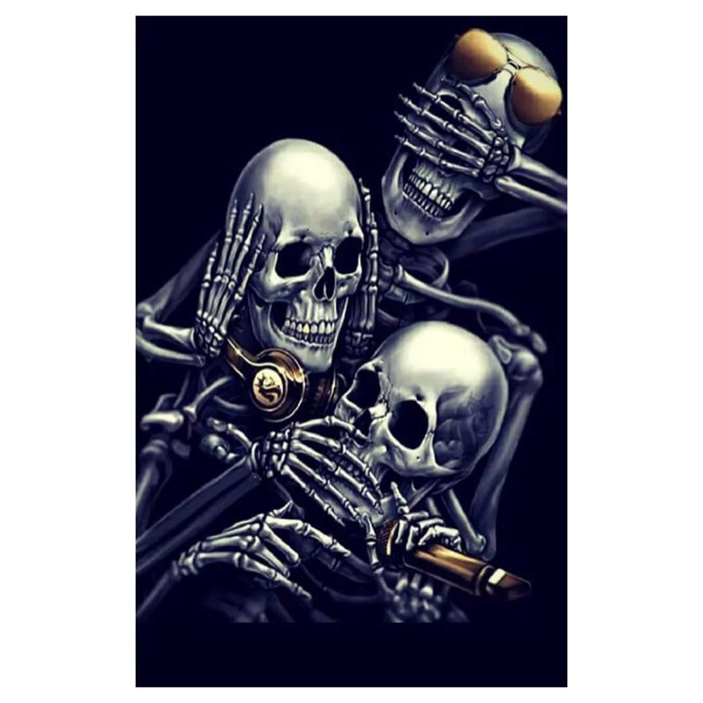 Street Style Skull 40x30cm(canvas) full round drill diamond painting