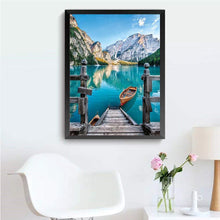Load image into Gallery viewer, Boat Lake 30x40cm(canvas) full round drill diamond painting
