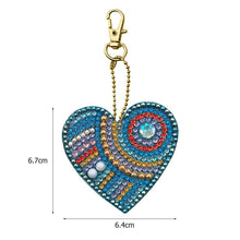 Load image into Gallery viewer, 5pcs DIY Full Special Shaped Love Heart Diamond Painting Keychain Pendant
