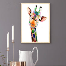 Load image into Gallery viewer, Cute Colorful Giraffe 25x30cm(canvas) partial round drill diamond painting
