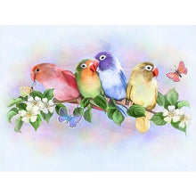 Load image into Gallery viewer, Chatting Birds 40x30cm(canvas) full round drill diamond painting
