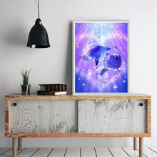 Load image into Gallery viewer, Dolphin Love 40x30cm(canvas) full round drill diamond painting
