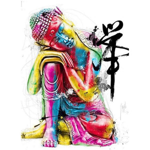 Colorful Buddha 40x30cm(canvas) full round drill diamond painting